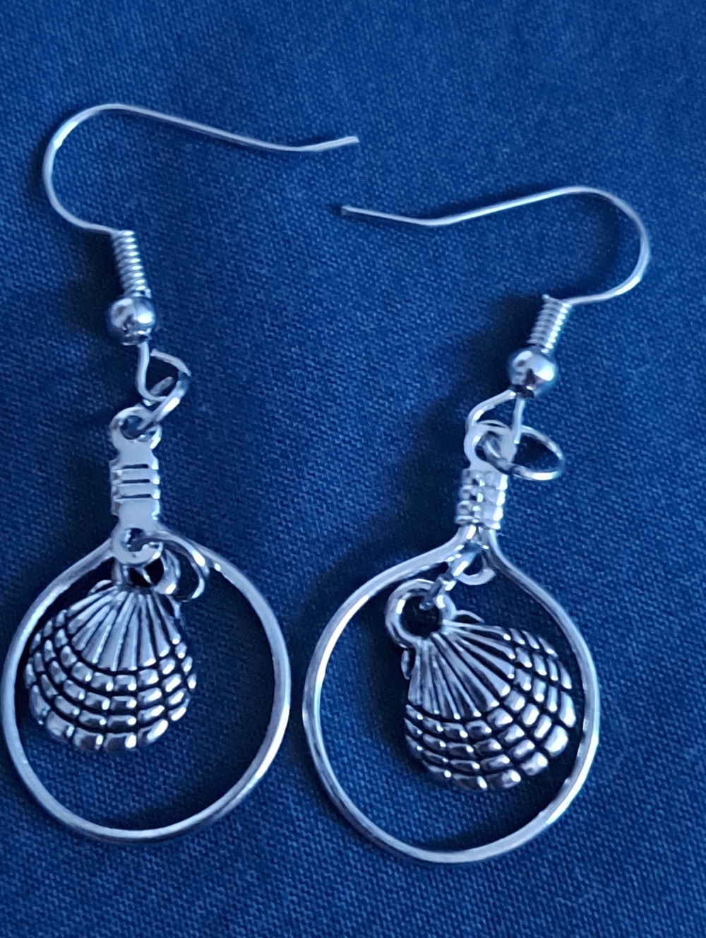 Silver Seashell Earrings